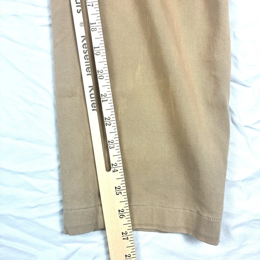 Cove USA Pants Khaki Brown Chino 34 x 27 Elastic Stretch Straight Cut Fades